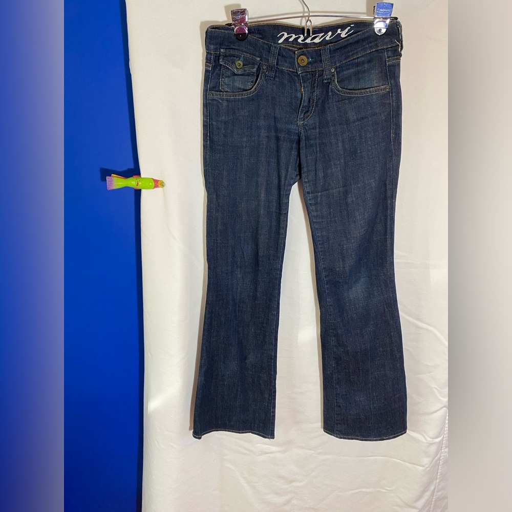 Mavi Mishka Low Rise Blue Flare & Wide Leg Jeans, Size 26/30